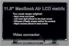 Apple MACBOOK AIR 11 Model A1370 Screen